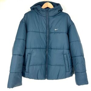 Nike Sportswear Puffer Therma-FIT Loose Hooded Jacket Womens 2X Blue‎ FZ5901-478